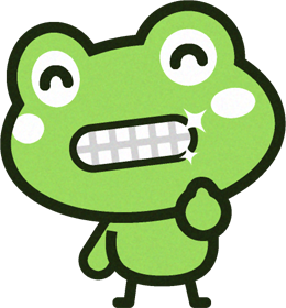 笑顔でサムズアップするカエルのイラスト