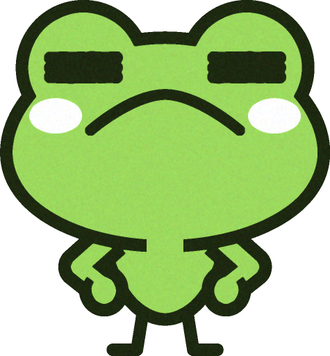 踏ん反り返るカエルのイラスト