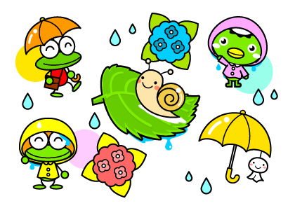 6月と梅雨イラスト