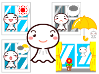てるてる坊主イラスト