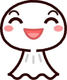 てるてる坊主イラスト/笑う