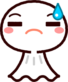 てるてる坊主イラスト/動揺している