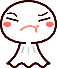 てるてる坊主イラスト/不機嫌な