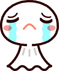 てるてる坊主イラスト/悲しくて泣く