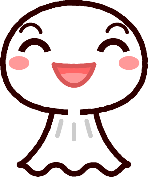 てるてる坊主イラスト/笑う