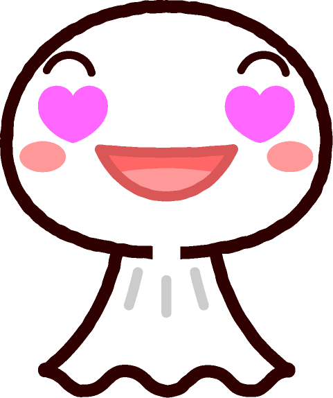 てるてる坊主イラスト/目がハート