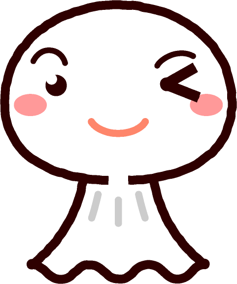 てるてる坊主イラスト/ウィンクする