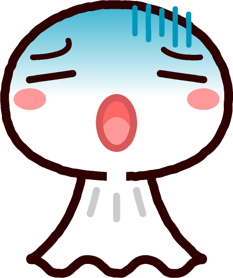 てるてる坊主イラスト/困っている