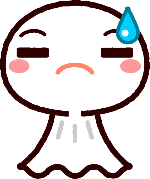 てるてる坊主イラスト/動揺している