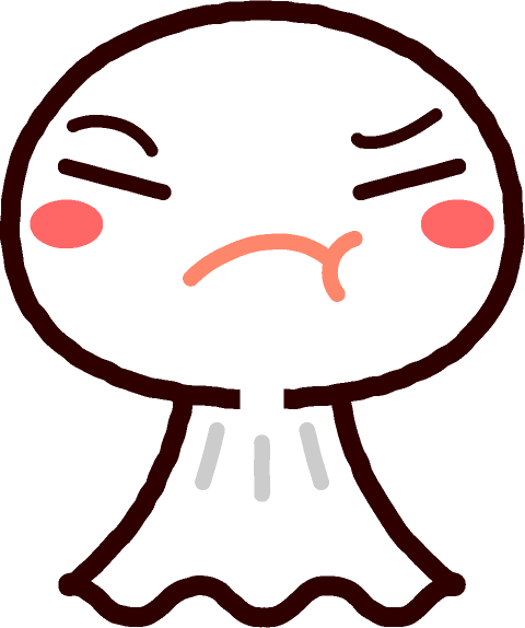 てるてる坊主イラスト/不機嫌な