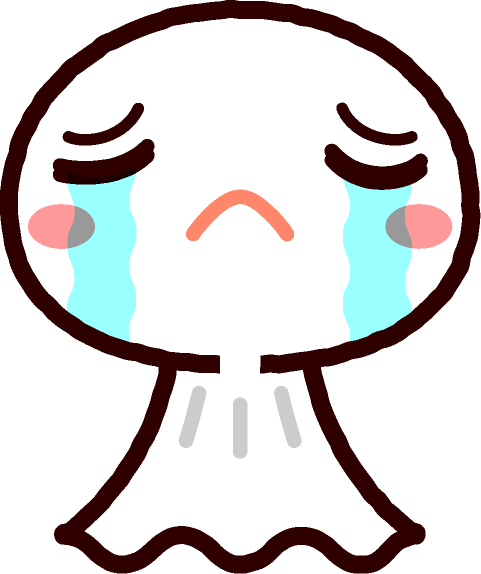 てるてる坊主イラスト/悲しくて泣く
