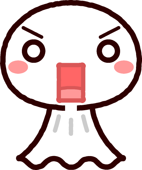 てるてる坊主イラスト/驚く