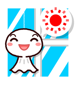 てるてる坊主の天気予報イラスト/晴れ