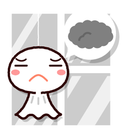 てるてる坊主の天気予報イラスト/曇り