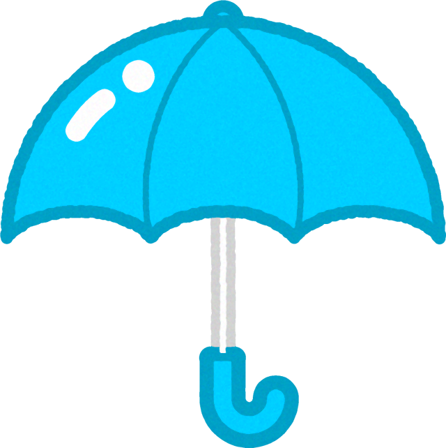 開いた傘のイラスト