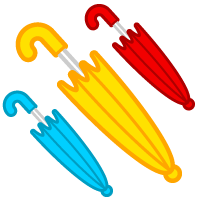 閉じた傘のイラスト