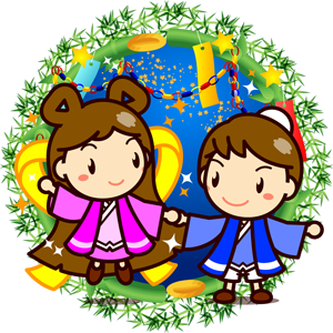 夏にスイカ割りをする猫イラスト