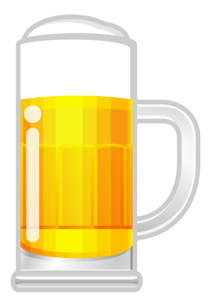 ビアジョッキに入ったビールのイラスト