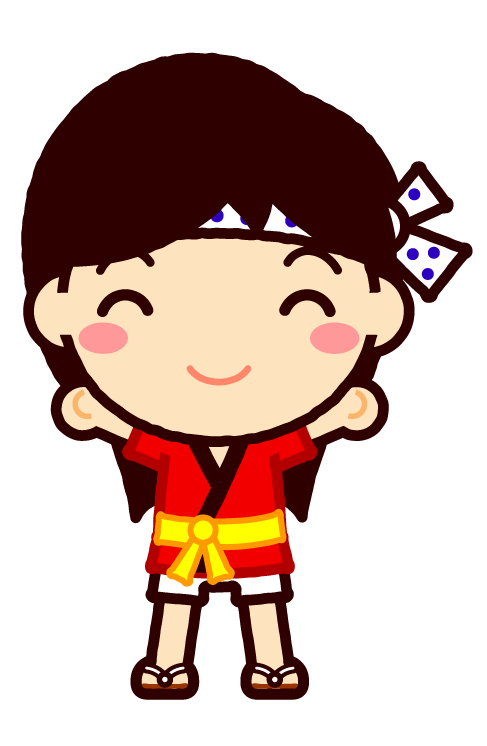 法被を着た子供のイラスト/女の子