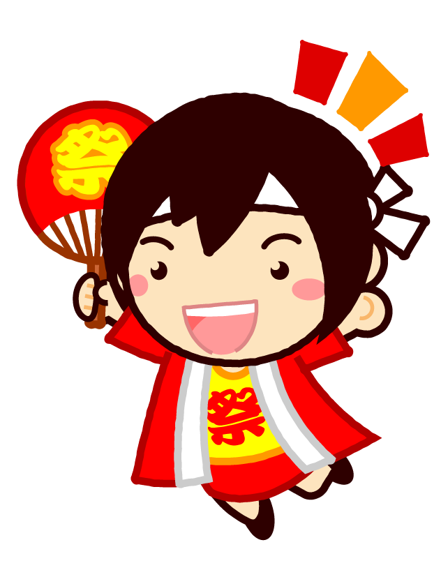 祭りを楽しむ人のイラスト/女の人