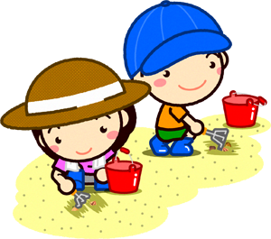 潮干狩りイラスト