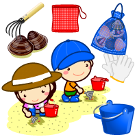 潮干狩りイラスト