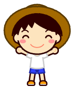 麦わら帽子の子供イラスト/男の子