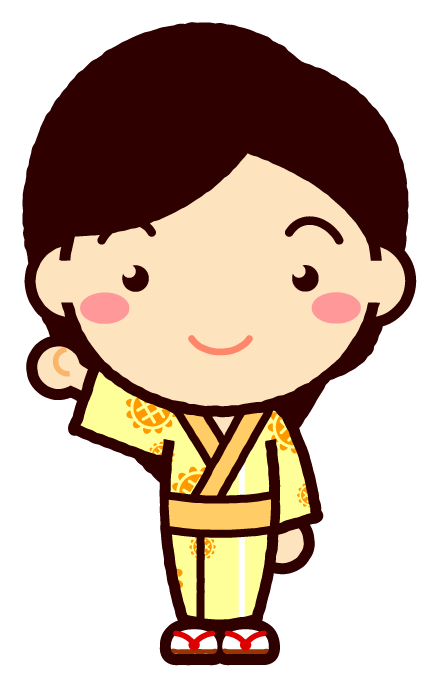 浴衣を着た子供イラスト/女の子