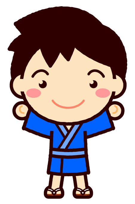 浴衣を着た子供イラスト/男の子