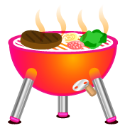 バーベキューコンロのイラスト