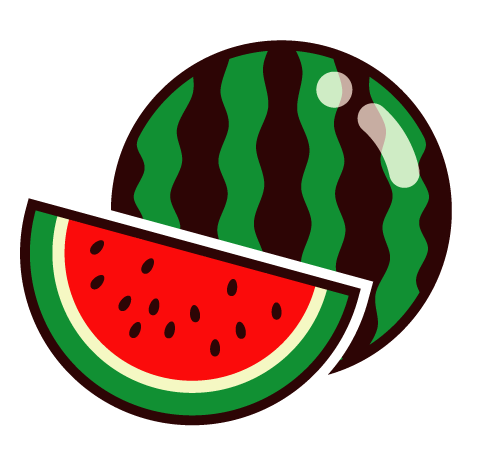 スイカのイラスト