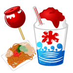 夏祭りの食べ物イラスト