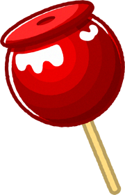 リンゴ飴のイラスト