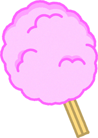 綿菓子のイラスト/ピンク