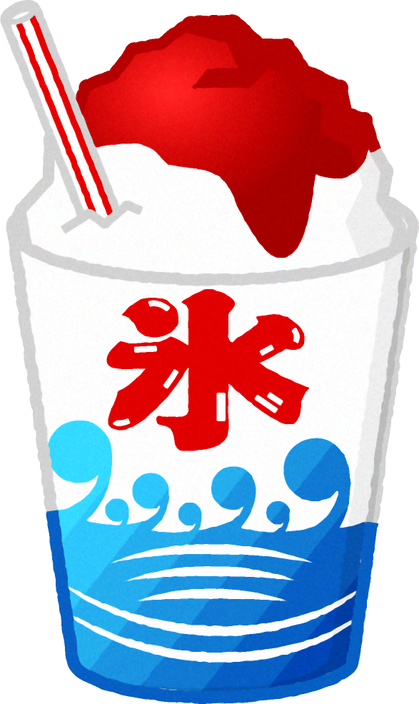 かき氷のイラスト/苺