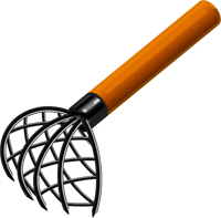 編み付き熊手イラスト