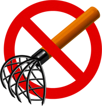 編み付き熊手イラスト/禁止