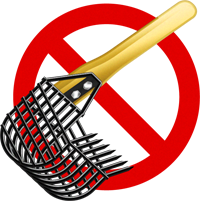 貝掘りジョレンのイラスト/禁止