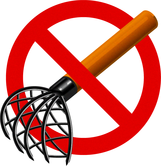 編み付き熊手イラスト/禁止