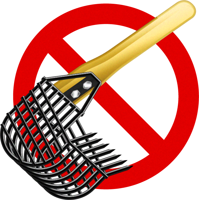 貝掘りジョレンのイラスト/禁止