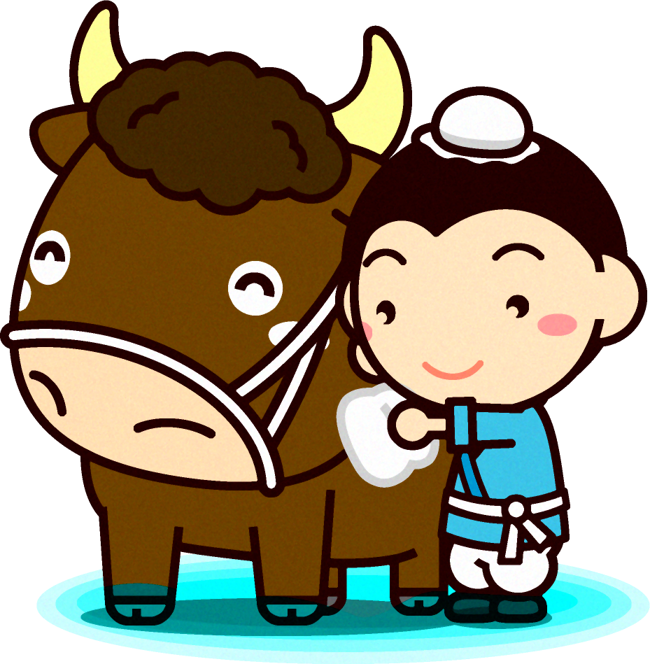 彦星さまイラスト/水牛の世話をする