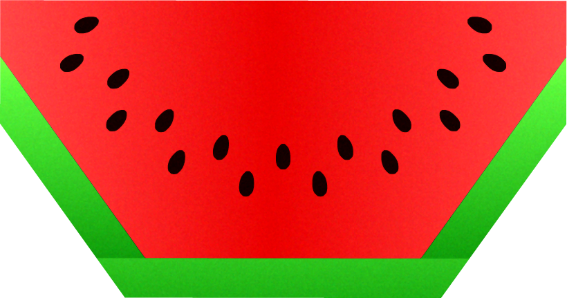 スイカのイラスト/折り紙