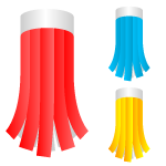 吹き流しイラスト/折り紙