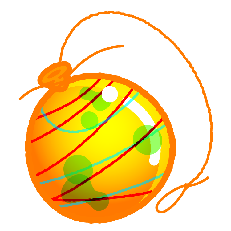 水風船イラスト/円と線の模様