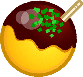 たこ焼きのイラスト/1個