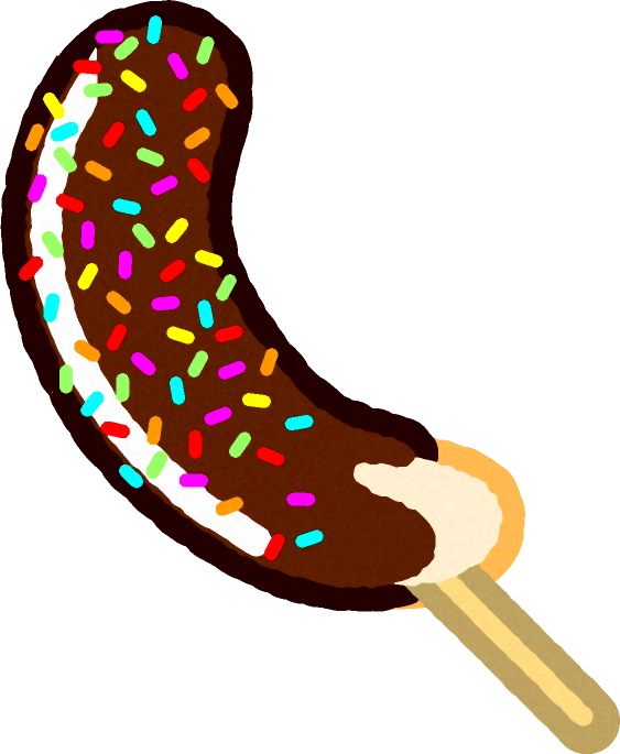 チョコバナナのイラスト