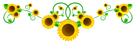向日葵フレームのイラスト/下