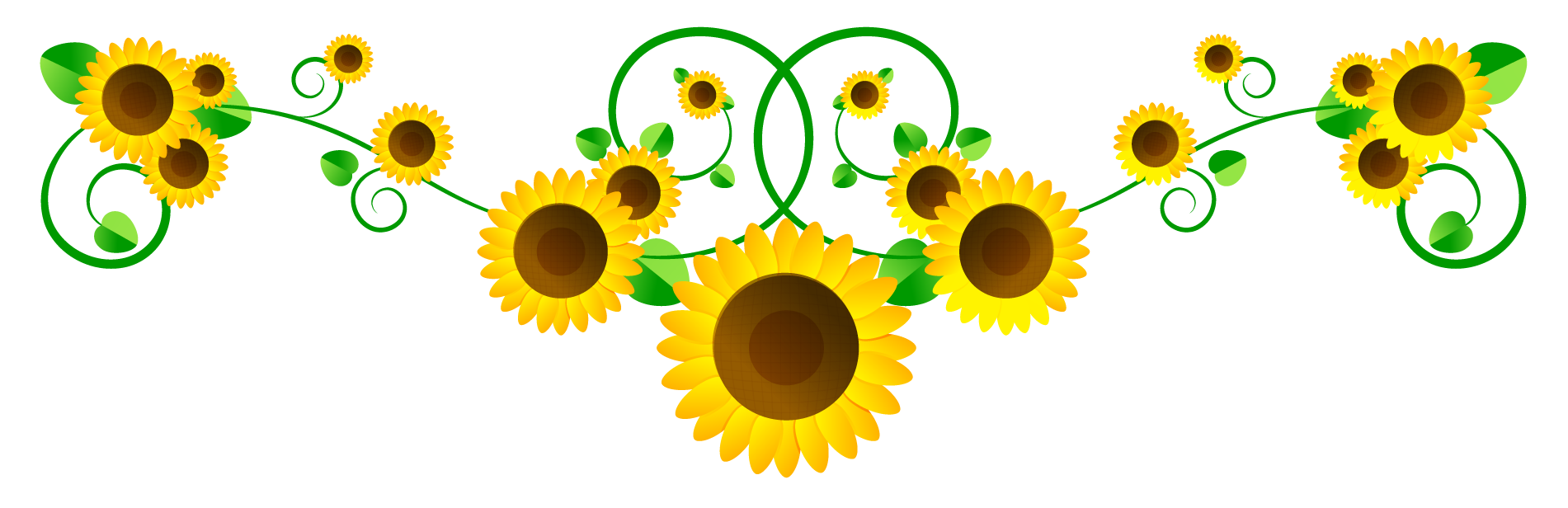 向日葵フレームのイラスト/下