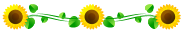 向日葵フレームのイラスト/横1