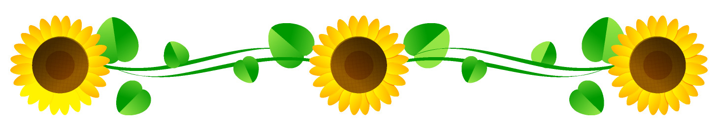 向日葵フレームのイラスト/縦2